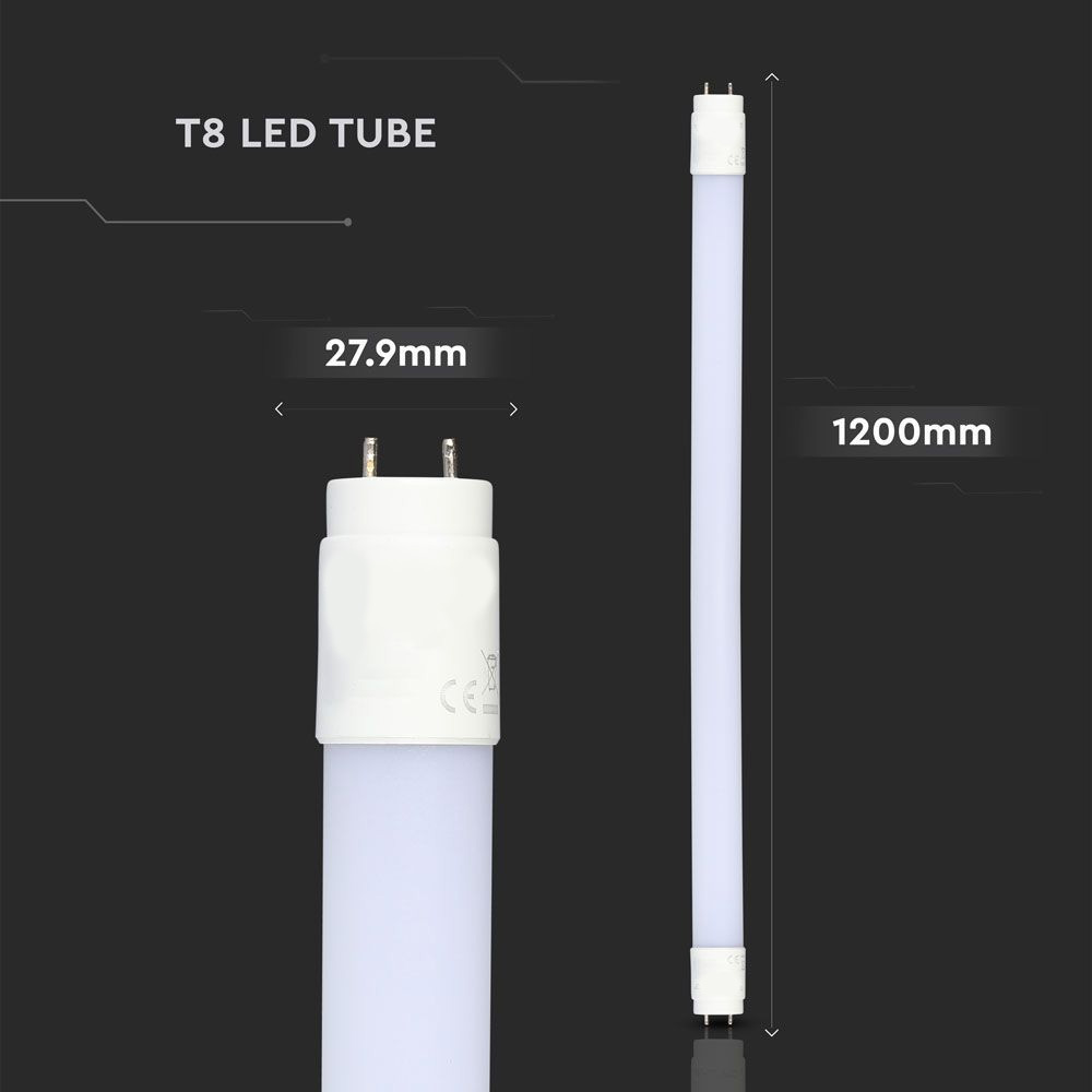 Tub LED T8, 18W, 120 cm, Nano Plastic, Non Rotativ 4000K