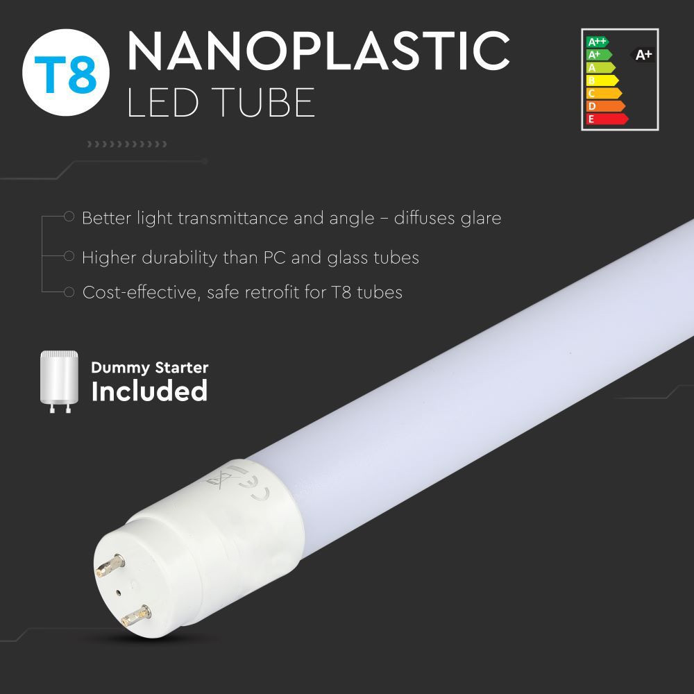 Tub LED T8, 14W, 90 cm, Nano Plastic Rotativ 6400K