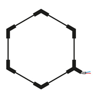 Set de Iluminat LED Hexagonal 790x920mm, 42W, Lumină Rece 6000K, 5040 lm