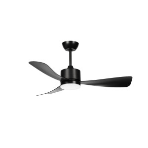 Ventilator de Tavan cu LED, 18W, Corp Negru, Telecomandă, Lumină CCT 3000K-6000K, 1440 lm
