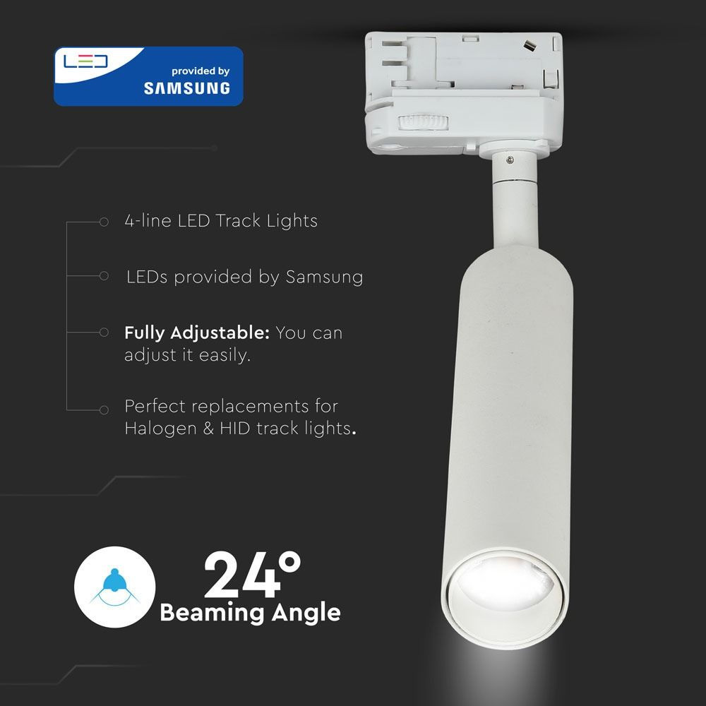 Proiector pe Sina 7W cu LED CIP SAMSUNG, Corp Alb, Lumina Naturala