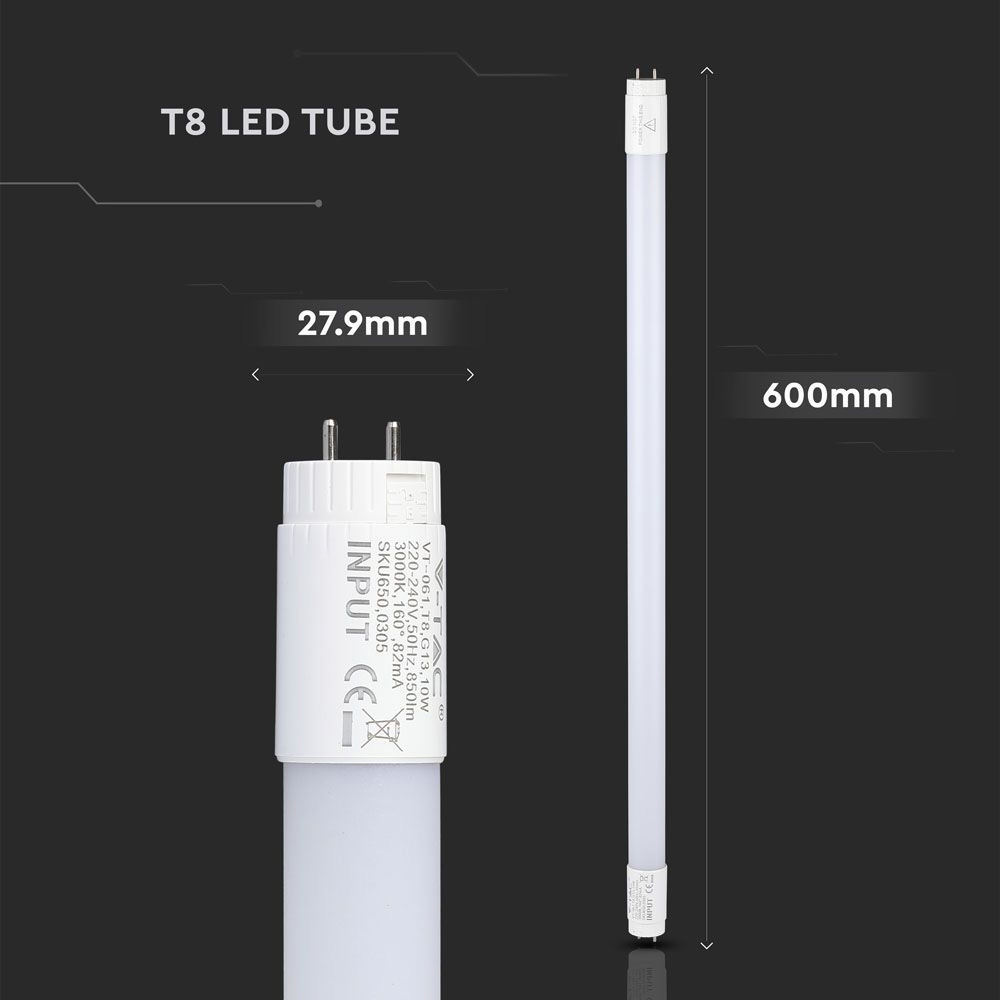 Tub LED 60cm, 10W, G13, Nano Plastic, Lumina Naturala 4000K cu CIP SAMSUNG