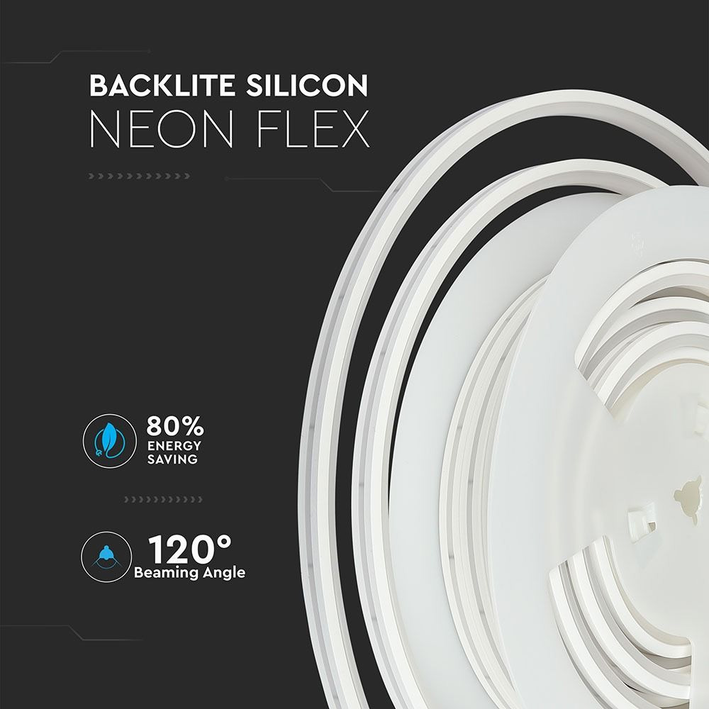 Neon Flexibil 13W/M, 24V, Lumina Rece (6400K)
