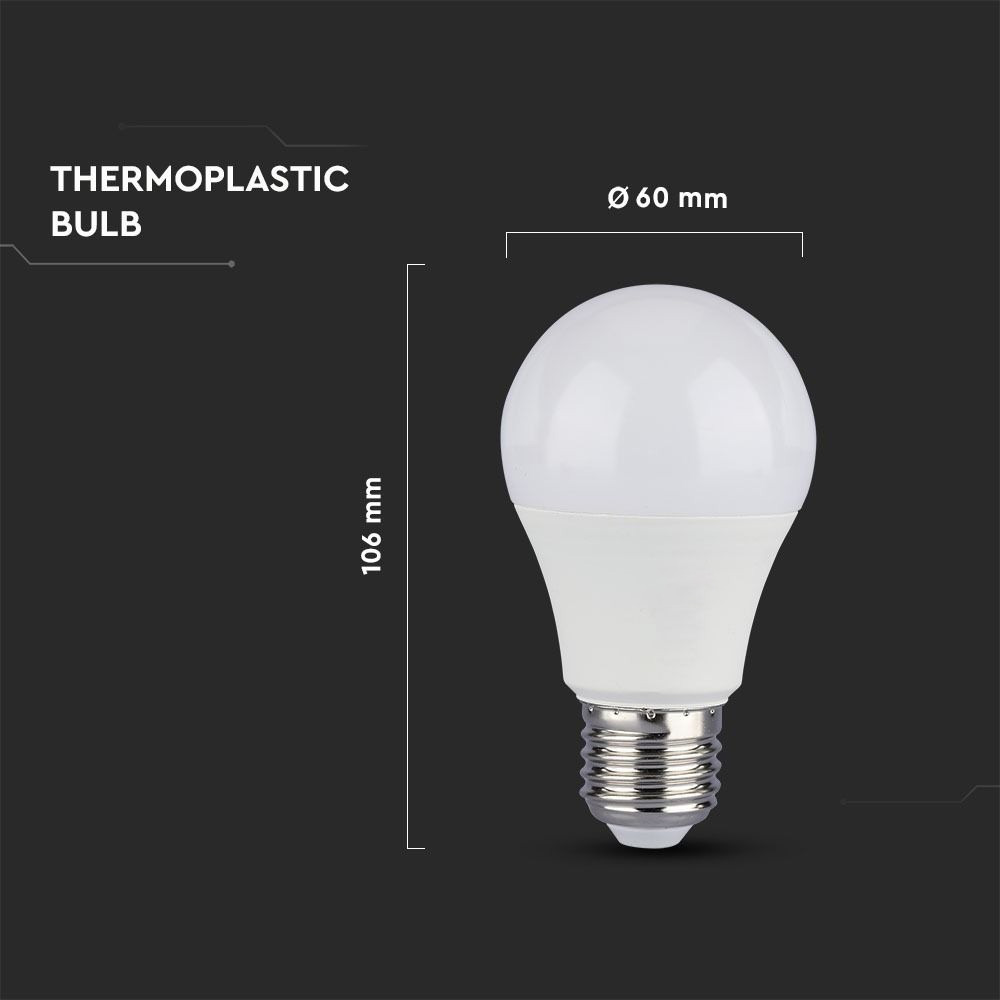 Bec LED 11W, E27, A60, Plastic, Lumina Naturala (4000K)