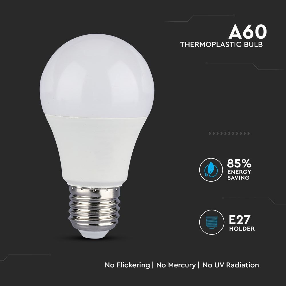 Bec LED 11W, E27, A60, Plastic, Lumina Naturala (4000K)