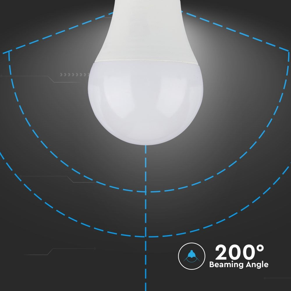 Bec LED 11W, E27, A58, Plastic, Lumina Calda 3000K cu CIP SAMSUNG
