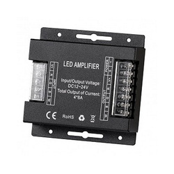 Amplificator RGBW 4x8A,384W (12V), DC 12-24V