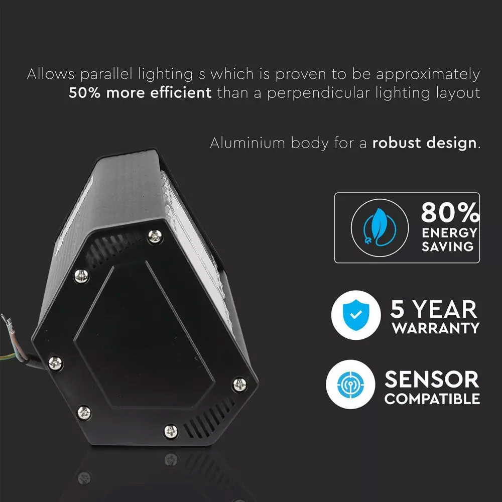 Highbay LED Linear 100W, 120LM/W, Corp Negru, Lumina Naturala (4000K) Cip SAMSUNG