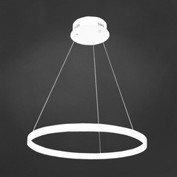 Candelabru Suspendat Rotund cu un Inel 63W, Diametru 1000mm, Alb, Dimabil