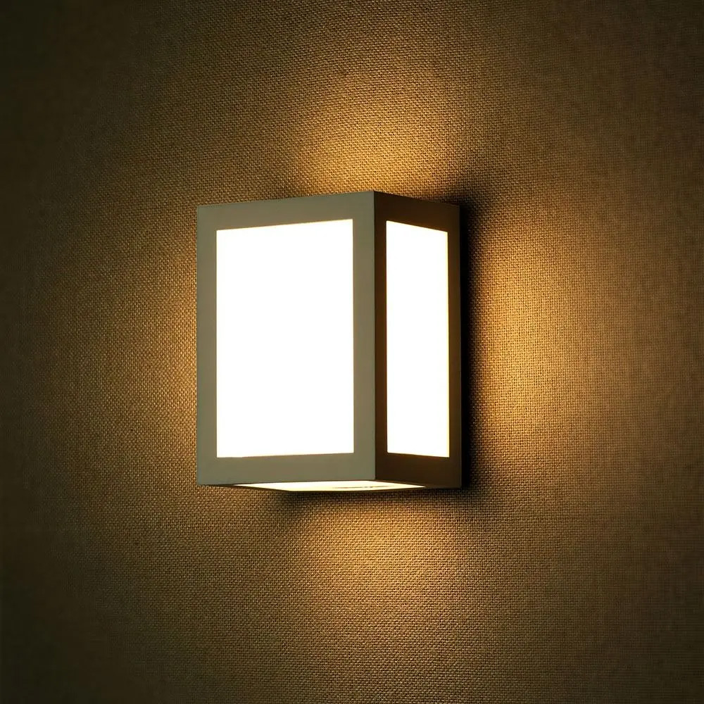 Lampa LED de Perete 12W, Corp Gri, Lumina Calda (3000K)