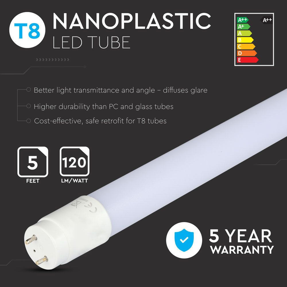 Tub LED 22W, 150cm, G13 Nano Plastic, Lumina Naturala 4000K Cip SAMSUNG