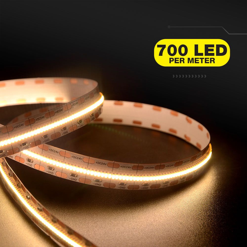 Banda LED 700 LED/M, 24V, IP20, Lumina Rece 6400K, CRI>95