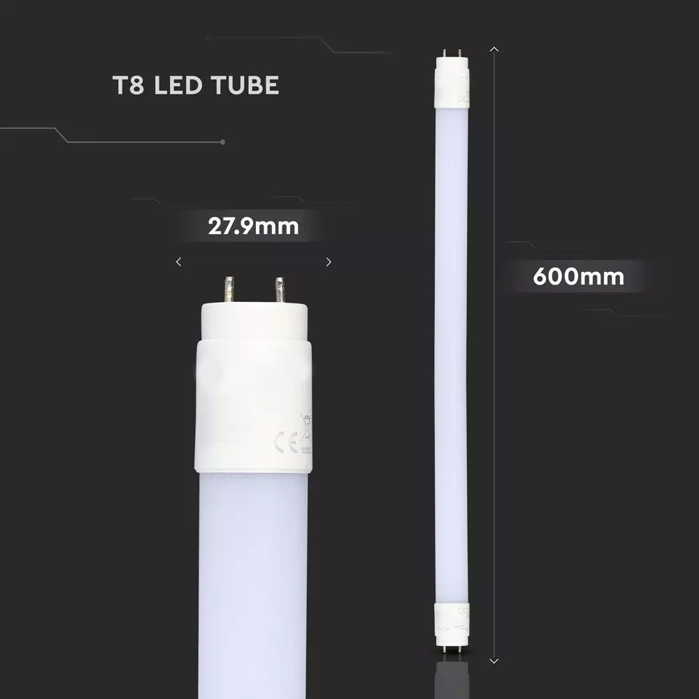 Tub LED T8 10W, 60cm, Nano Plastic, Lumina Rece