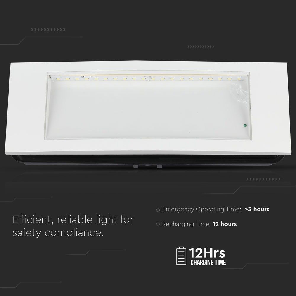 Lampă LED Emergenta 3.8 W, Lumina Rece 6000K, IP20
