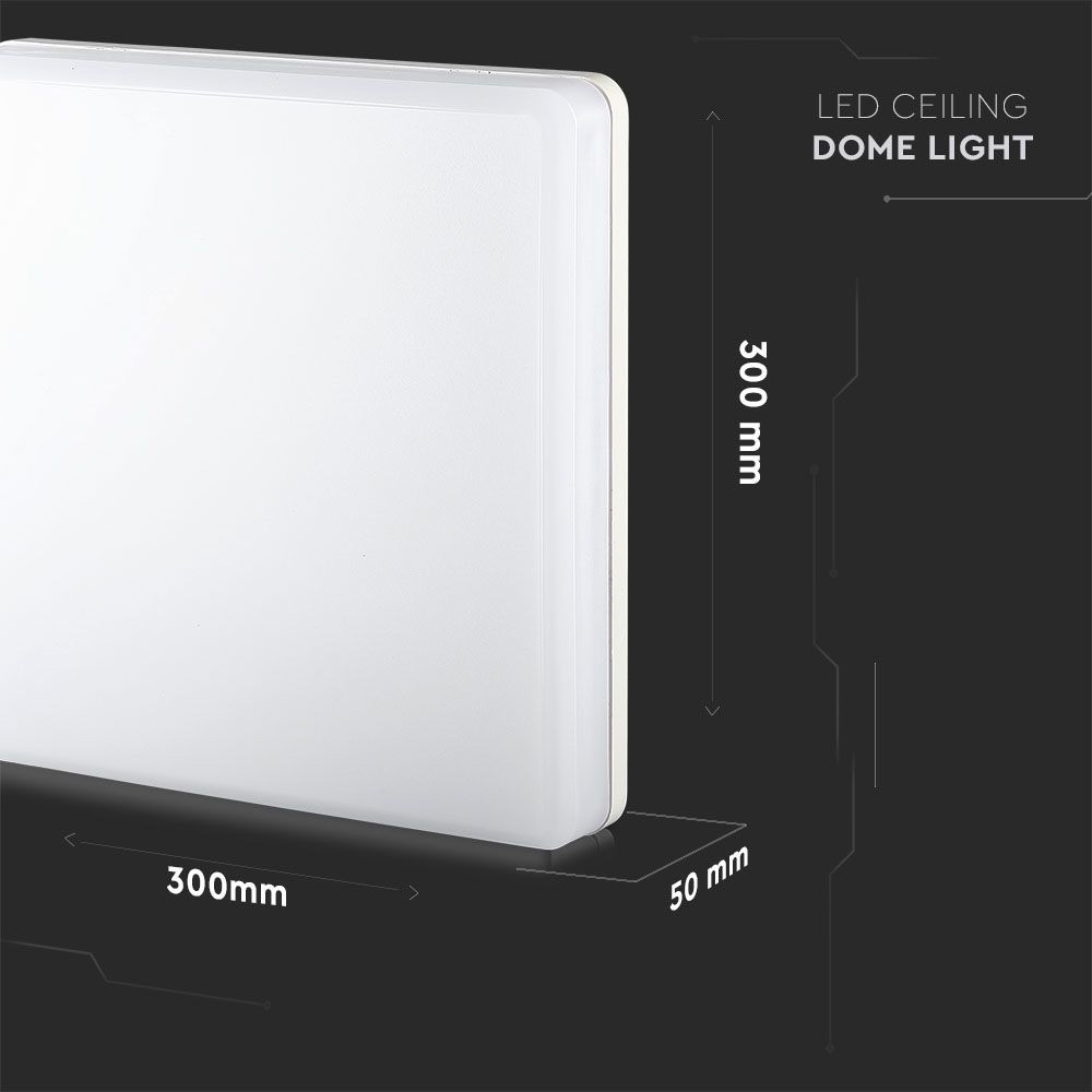 Aplica Patrata LED 25W, Lumina Rece 6400K - Cip Samsung