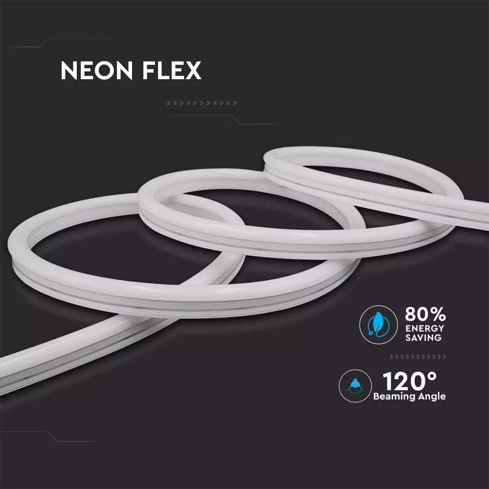 Neon Flex 6.5W, 24V, IP68, Lumina Verde