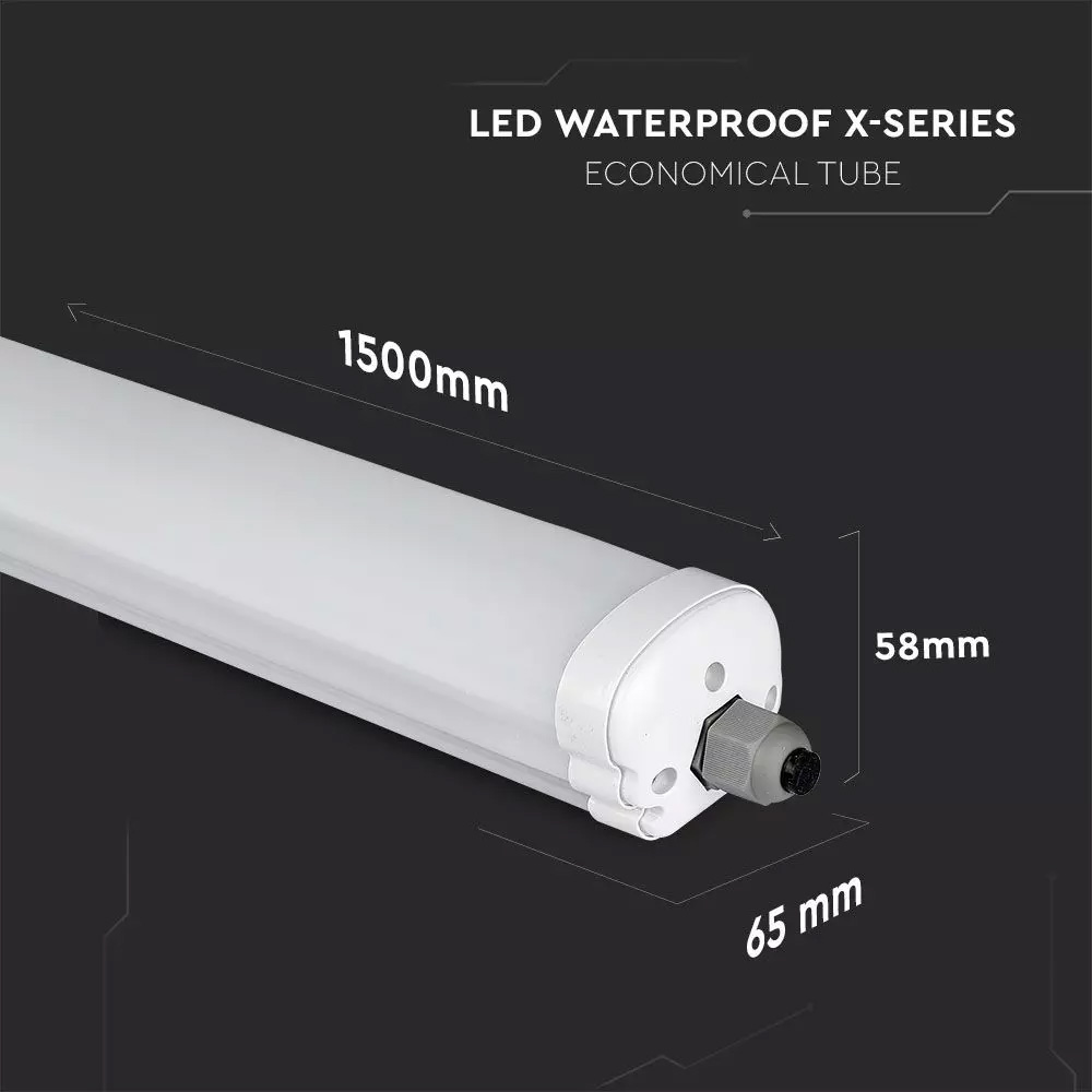 Lampa liniara LED 32W, 160 lm/Watt, 1500mm, Lumina Rece (6400K), IP65
