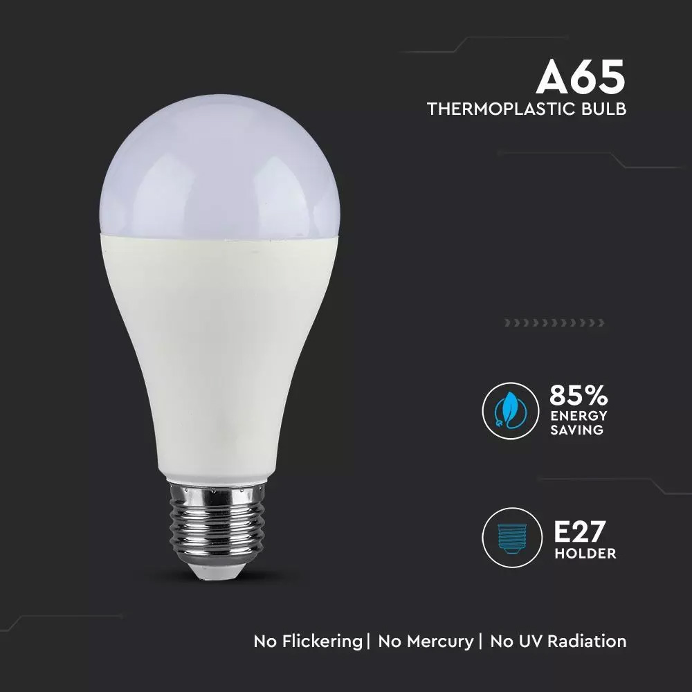 Bec LED Cip SAMSUNG 15W, E27, A65, Plastic, 3000K