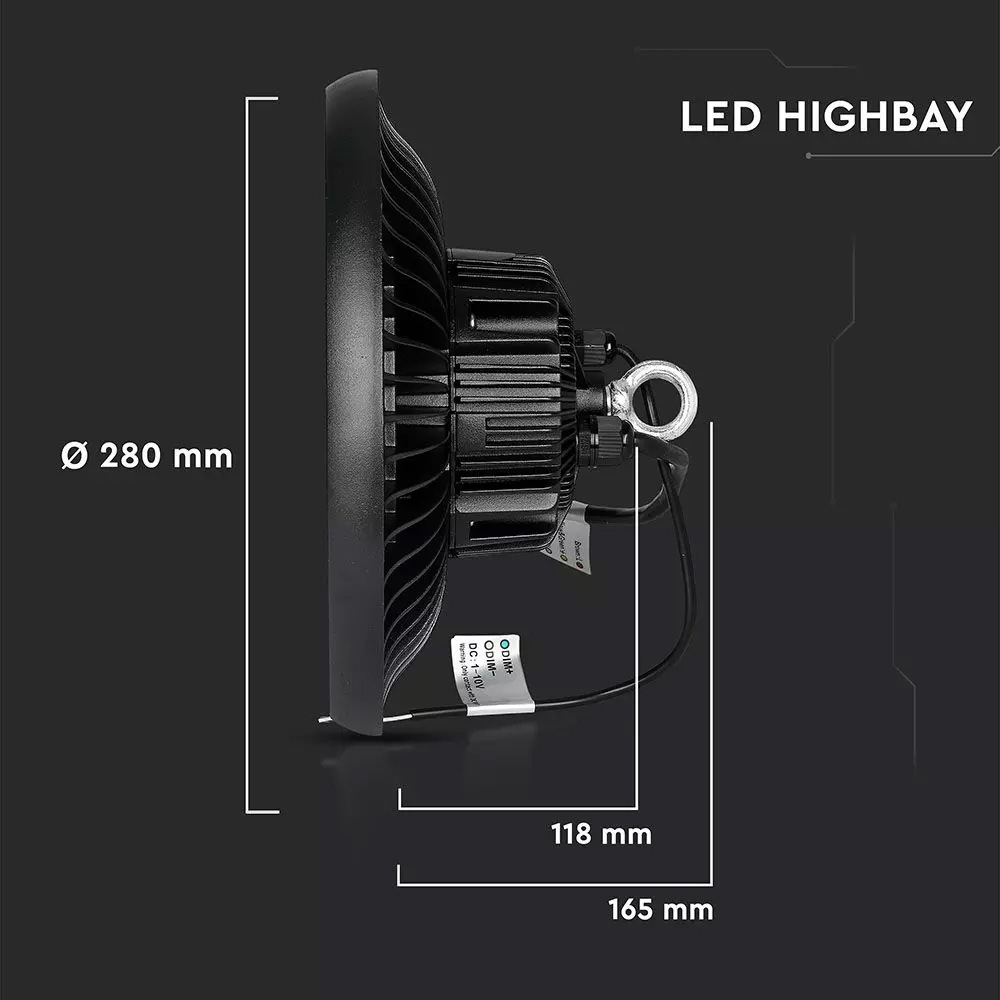 Highbay Cip SAMSUNG 100W UFO Driver Meanwell 120` 120LM/ Lumina Rece 6400K