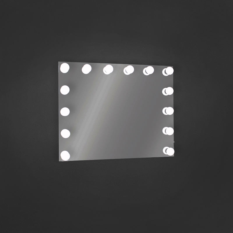 Oglinda MAKE UP 15x24W, E27, Lumina Rece 6400 K, 800x650 mm