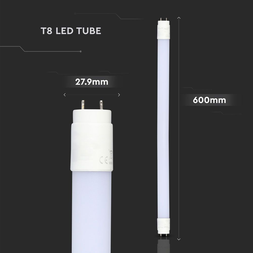 Tub LED T8 10W, 60cm, Nano Plastic, Lumina Calda 3000K