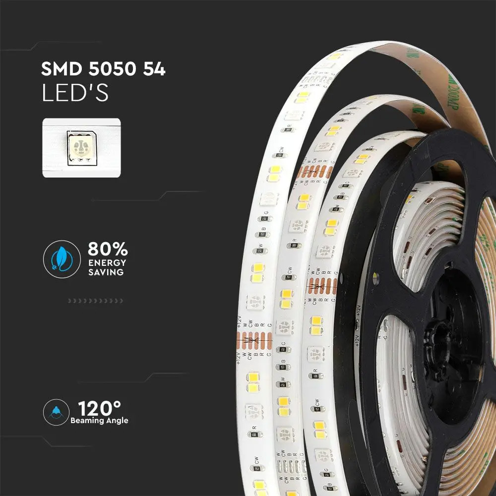 Bandă LED 28W, 5050/54 RGB + 3 in 1, IP65, Alexa Smart, Rola 5m