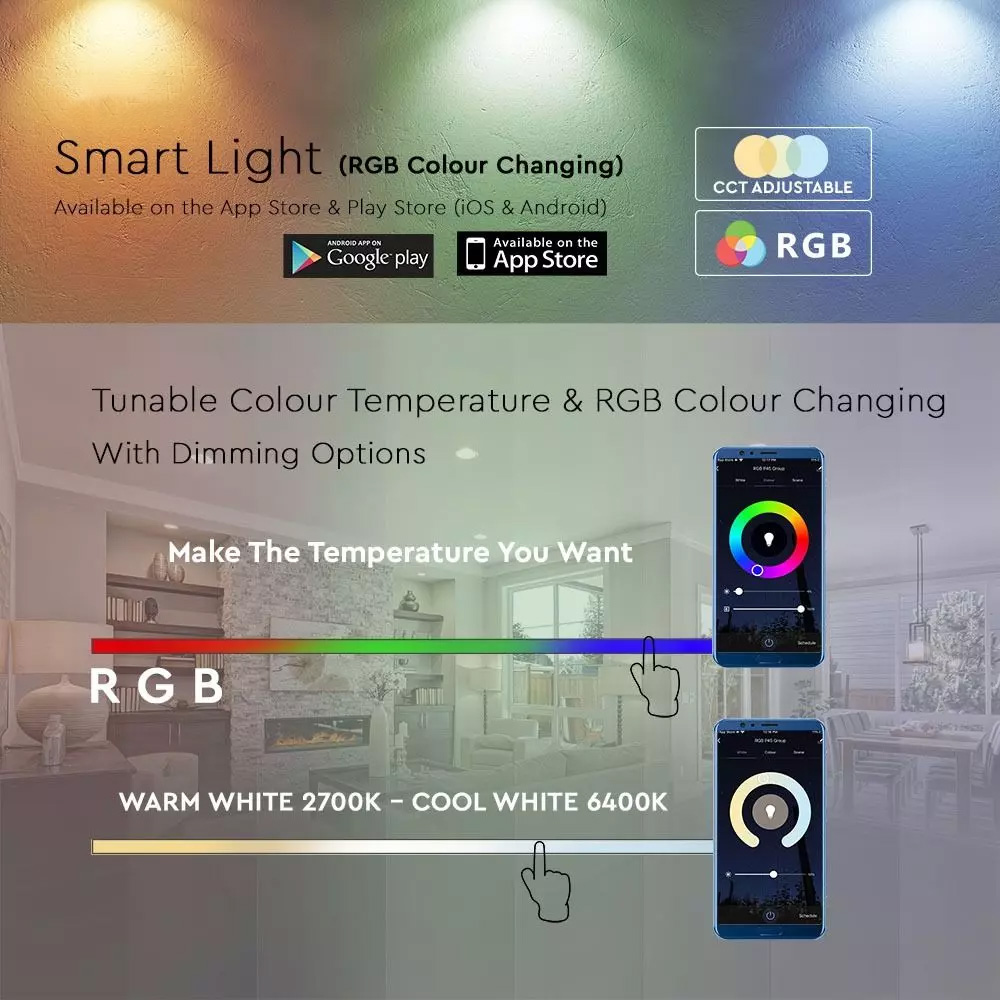 Bec LED 4.5W, E27, G45, SMART RGB+2700K+6400K