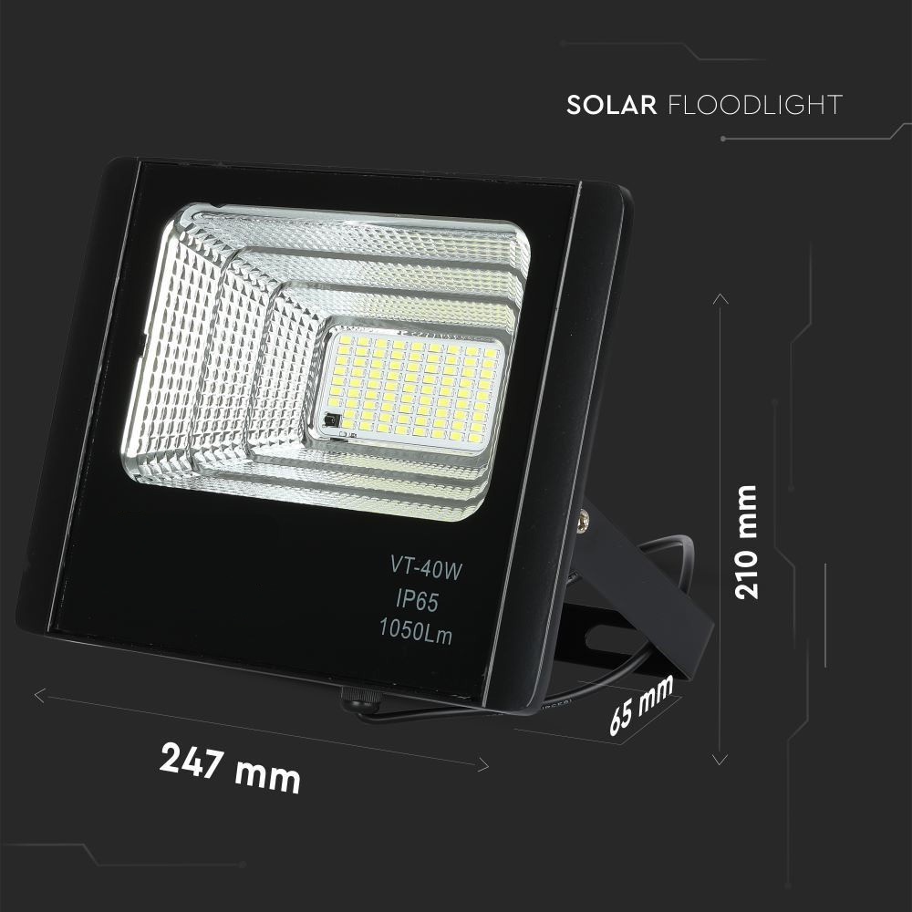 Proiector LED + Panou Solar 16W, Proiector LED 6000K
