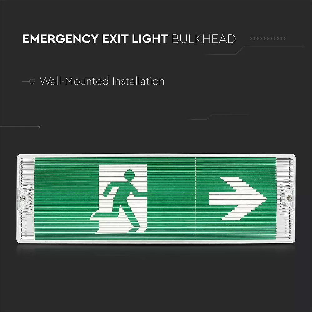 Lampă de Urgență Marcată Exit cu Incărcare de 12 Ore, 6000K, 3W
