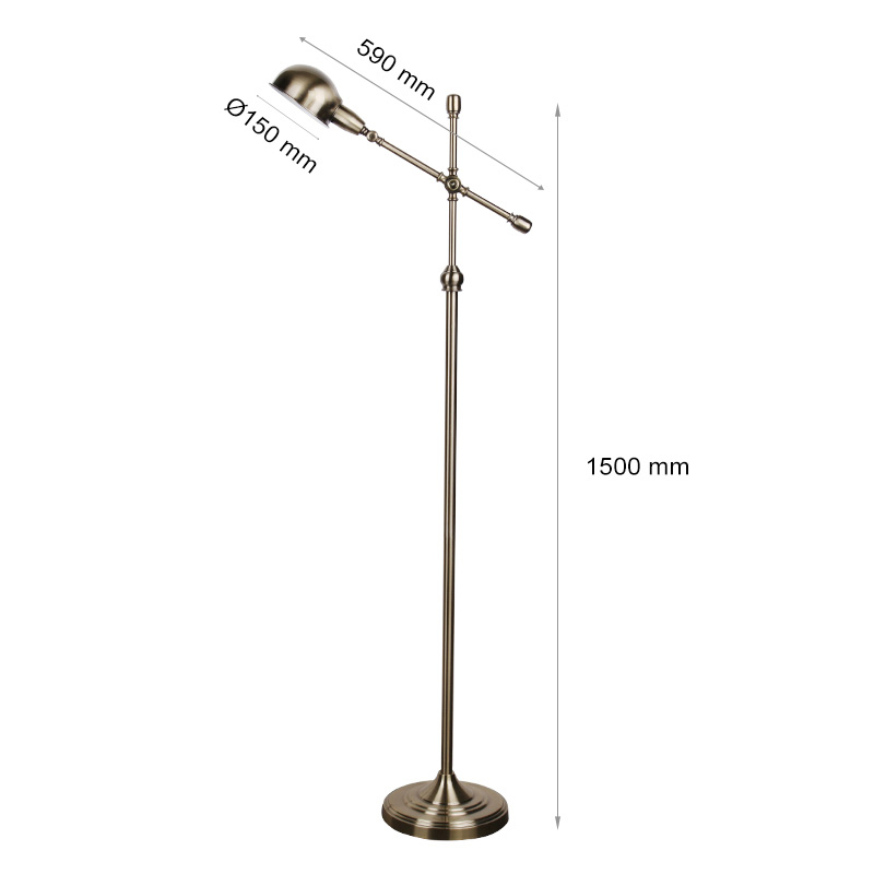 Lampadar Bronz, Soclu E27, 1500x150 mm