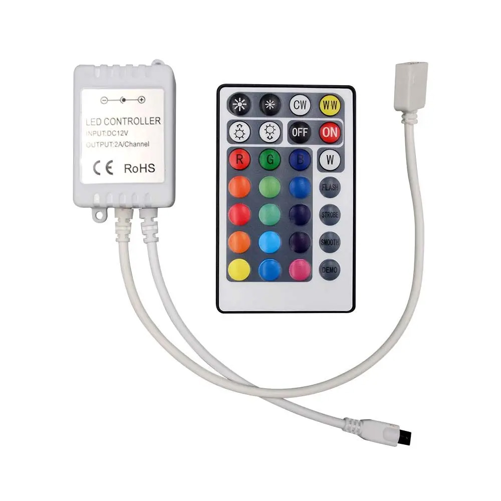 Controller Infraroșu cu Telecomandă 3 in 1, RGB, 28 Butoane