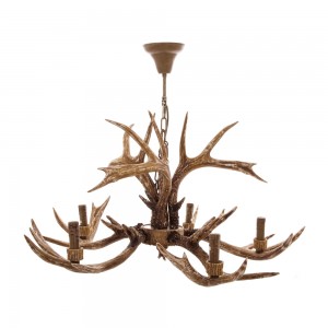 Candelabru Rustic - Coarne de Cerb, 5xE14