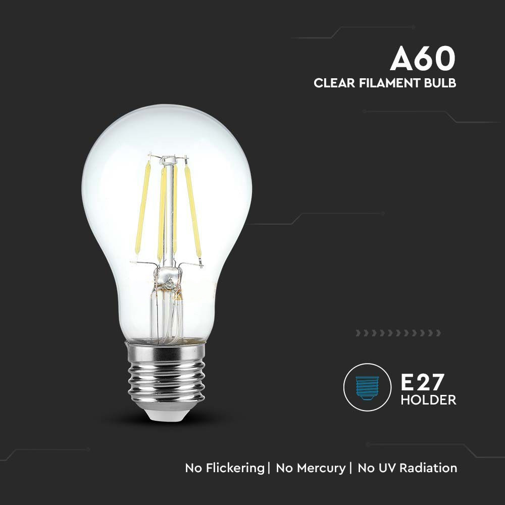 Bec LED 10W Filament E27 A67, Lumina Rece 6500K