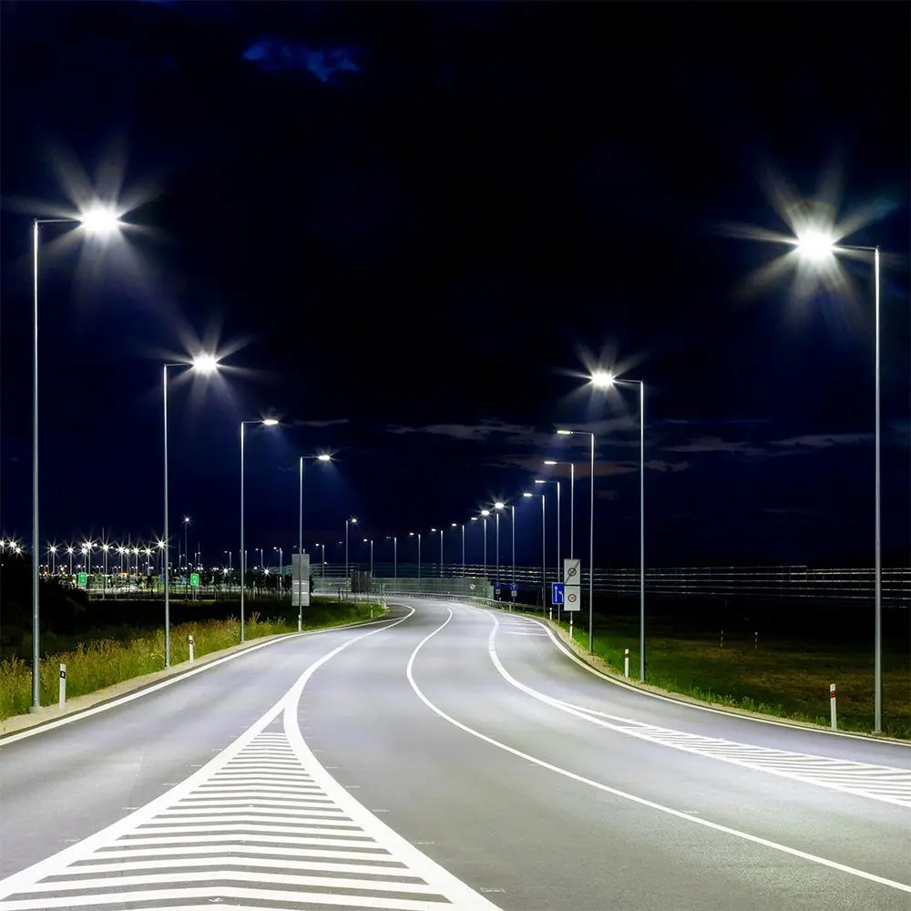 Lampă LED Stradală, Cip SAMSUNG 100W, Slim, Lumina Rece 6500K