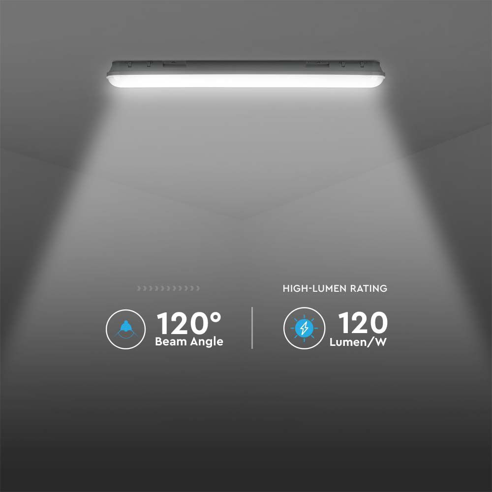 Lampă LED M-Series 1200mm, 36W, Lumina Naturala (4000K), 120 lm/W, Rezistentă la Apă