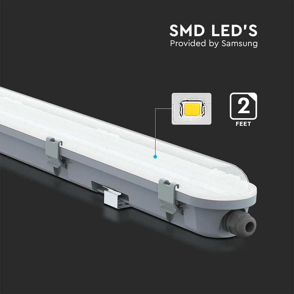 Lampa LED Rezistena la Apa Seria M, 600mm, 18W, Lumina Rece 6400K, Mat
