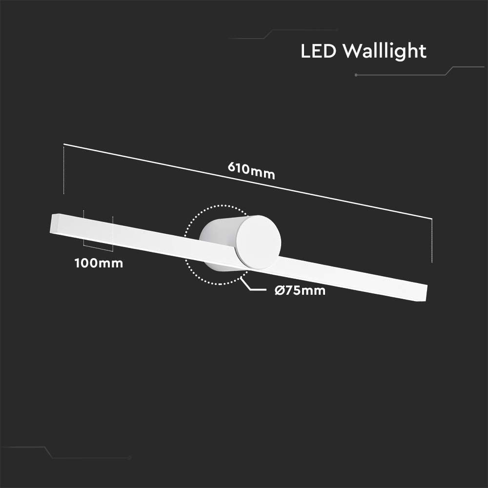 Lampa LED pentru Oglinda 10W, Lumina Naturala 4000K, Corp Alb
