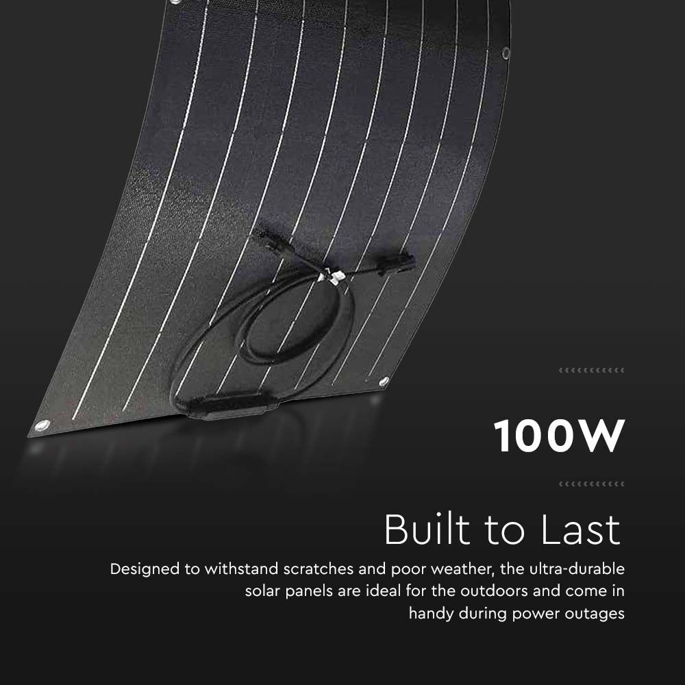 Panou Solar Flexibil 100W pentru Stație Portabilă de Energie