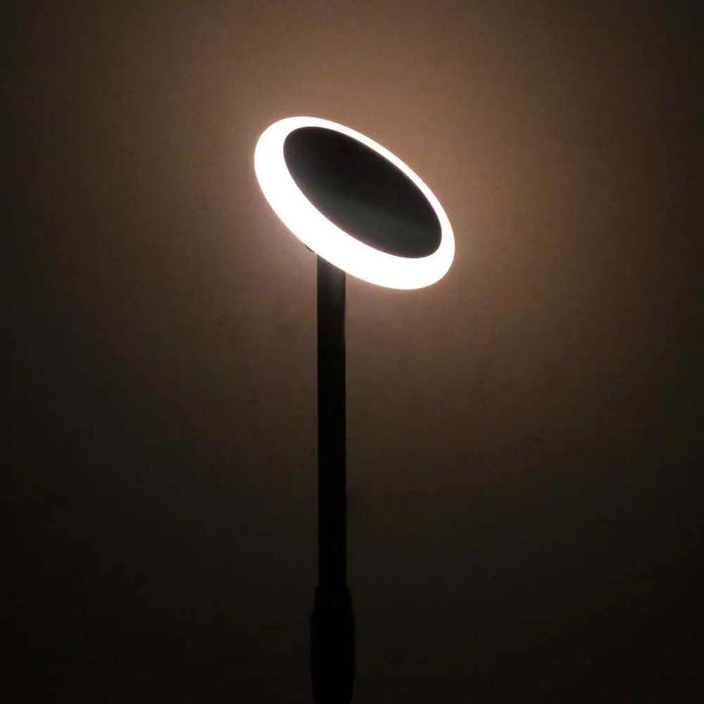 Lampa Solara de Gradina 3W, Alba și Corp Negru, Lumina Naturala 4000K, 2 buc/set