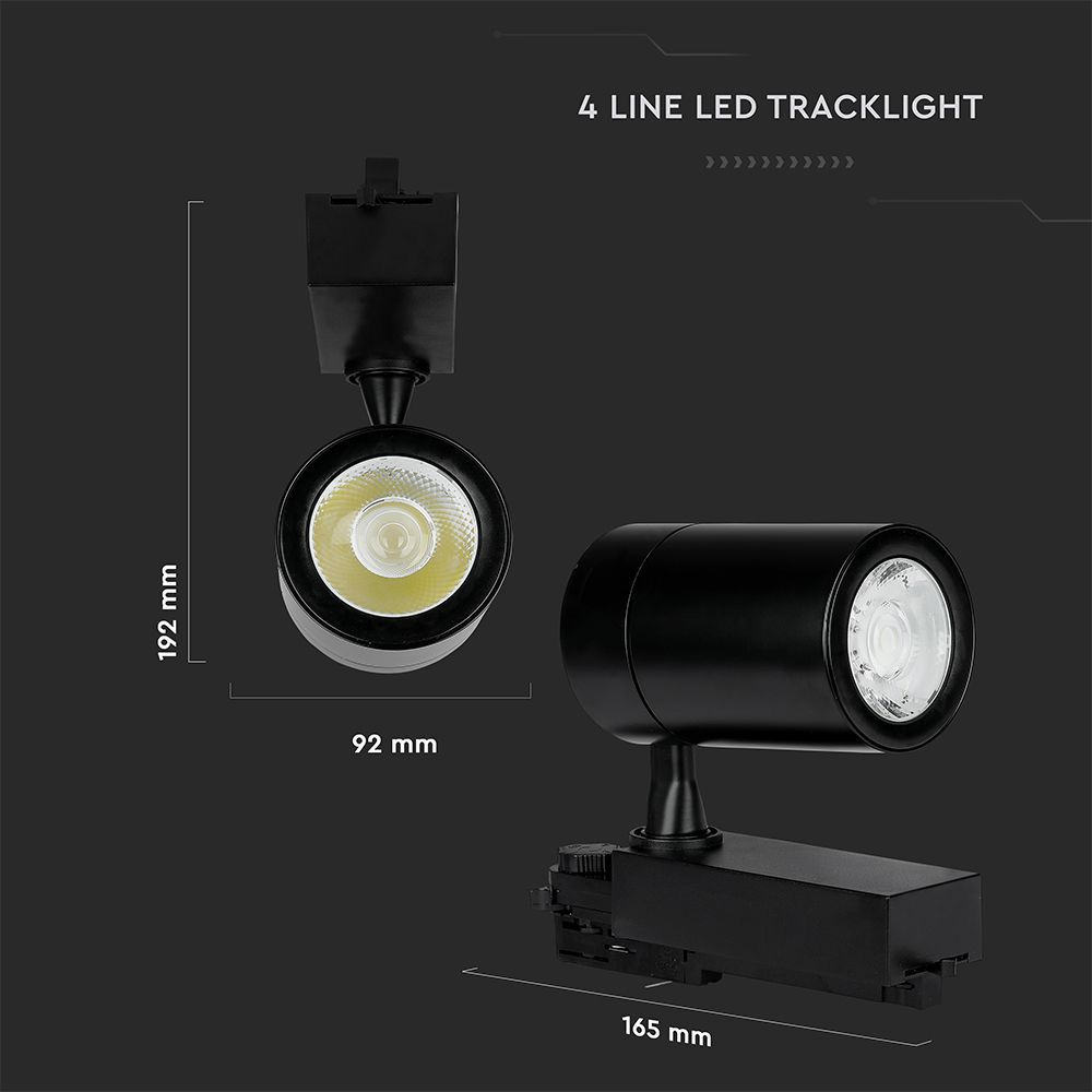 Proiector pe Sina LED 35W, Corp Negru, Lumina Naturala 4000K