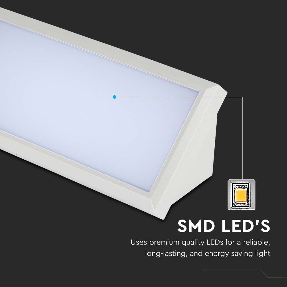 Lampa de Perete LED 12W, Lumina Naturala 4000K, Corp Alb, IP65